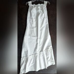 White Ruffled Maxi Dress